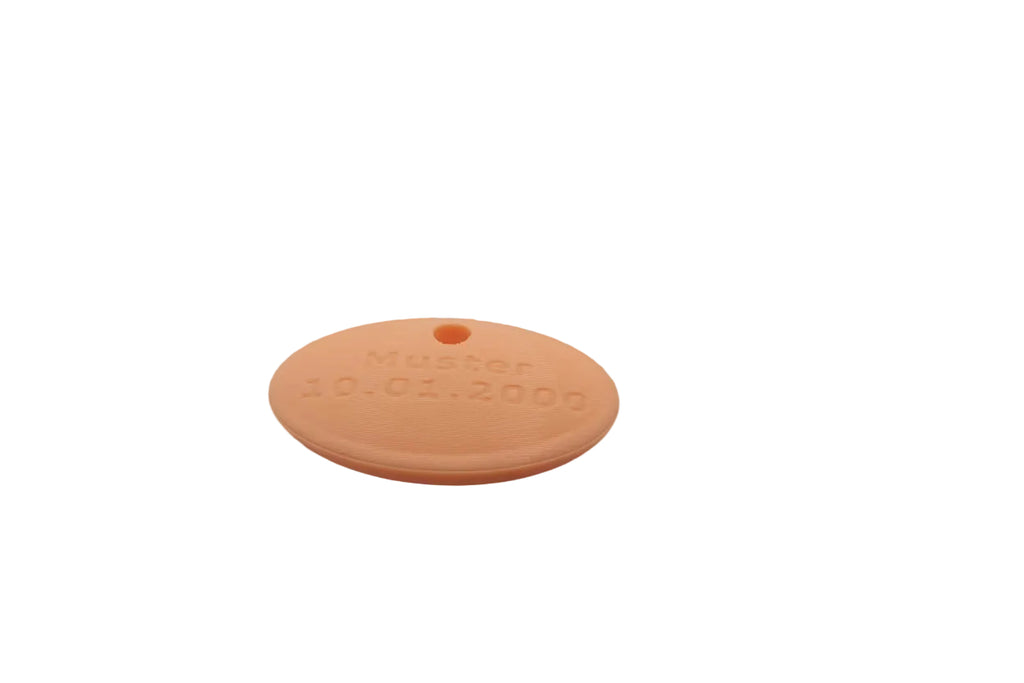 3D-gedrucktes Etikett – Personalisiert