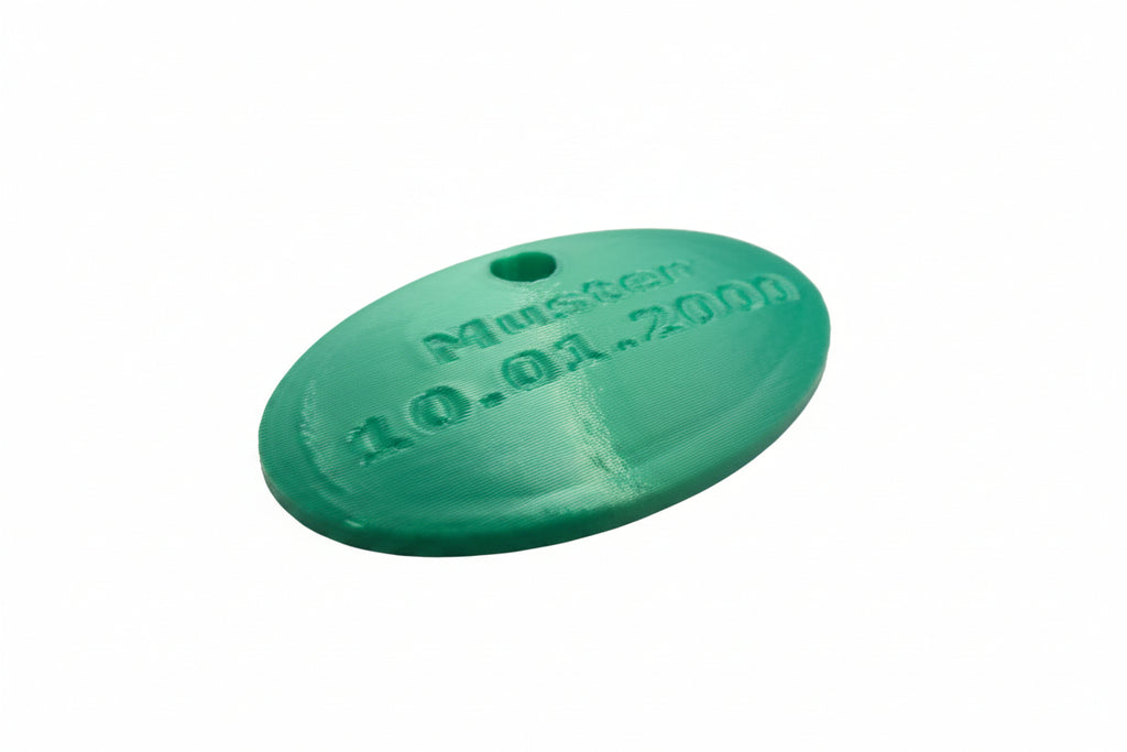3D-gedrucktes Etikett – Personalisiert