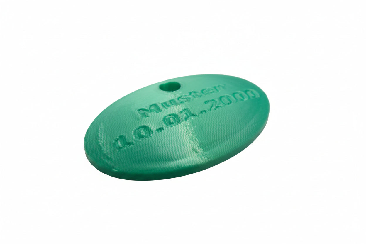 3D-gedrucktes Etikett – Personalisiert