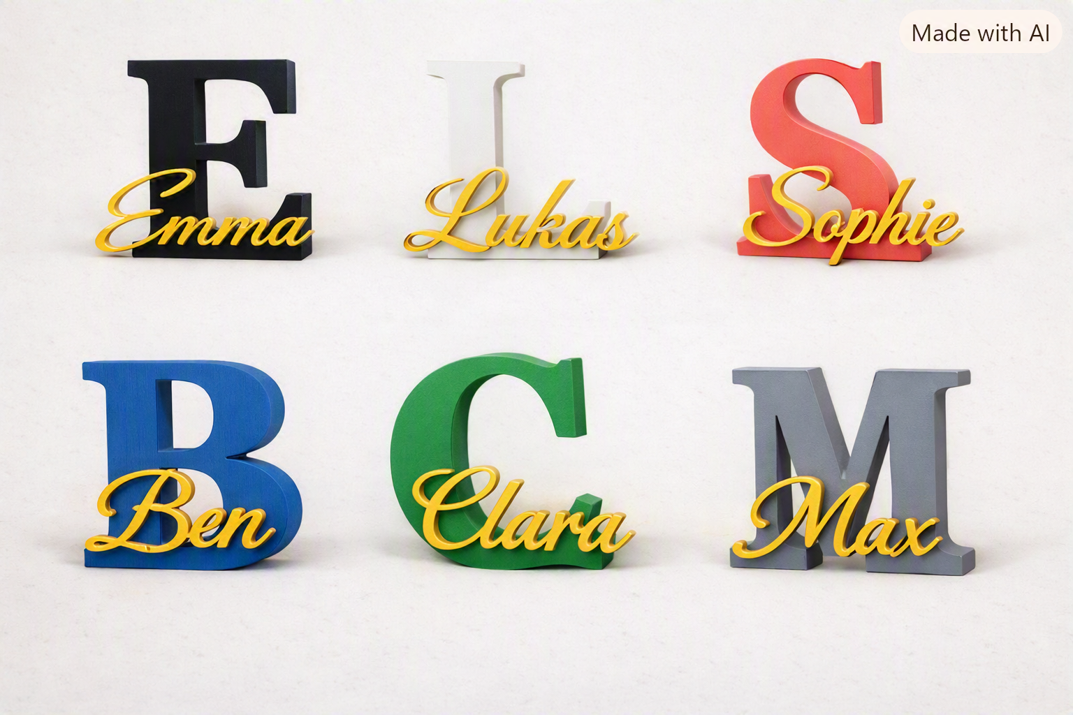 Personalisierter Dekorationsbuchstabe – 3D-gedruckt & individuell gestaltbar