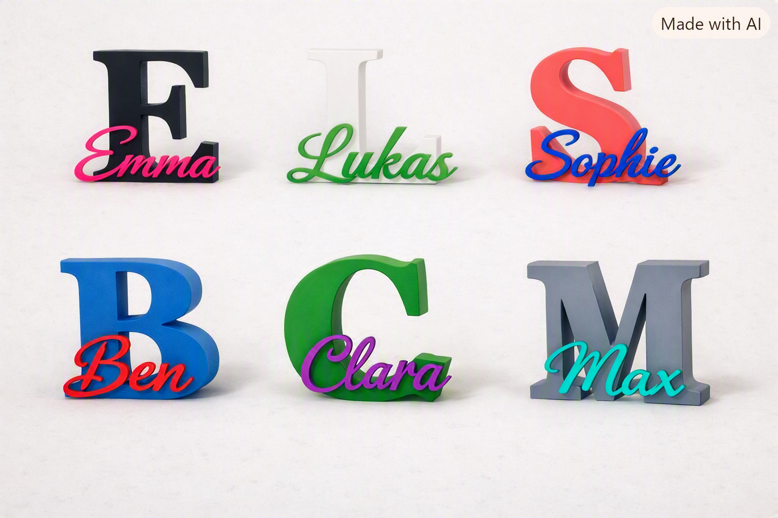 Personalisierter Dekorationsbuchstabe – 3D-gedruckt & individuell gestaltbar